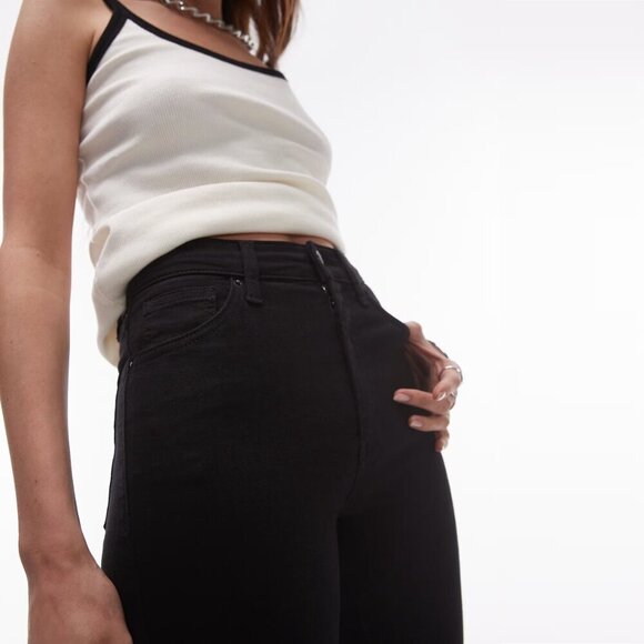 2/$30 Topshop Moto Jamie Jeans High Rise Ankle Skinny Licorice Black 26 #9398 - Picture 4 of 13